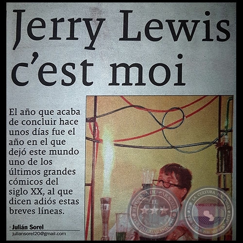 JERRY LEWIS CEST MOI - Por JULIN SOREL - Domingo, 14 de Enero de 2018